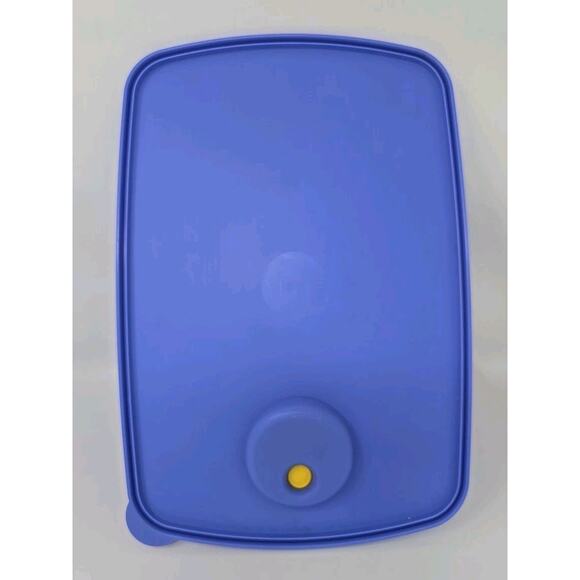 VIntage Tupperware 3380A-1 BLue Rock n Serve Large 3-3/4 Qt Deep Dish & Lid U143 - Picture 8 of 13